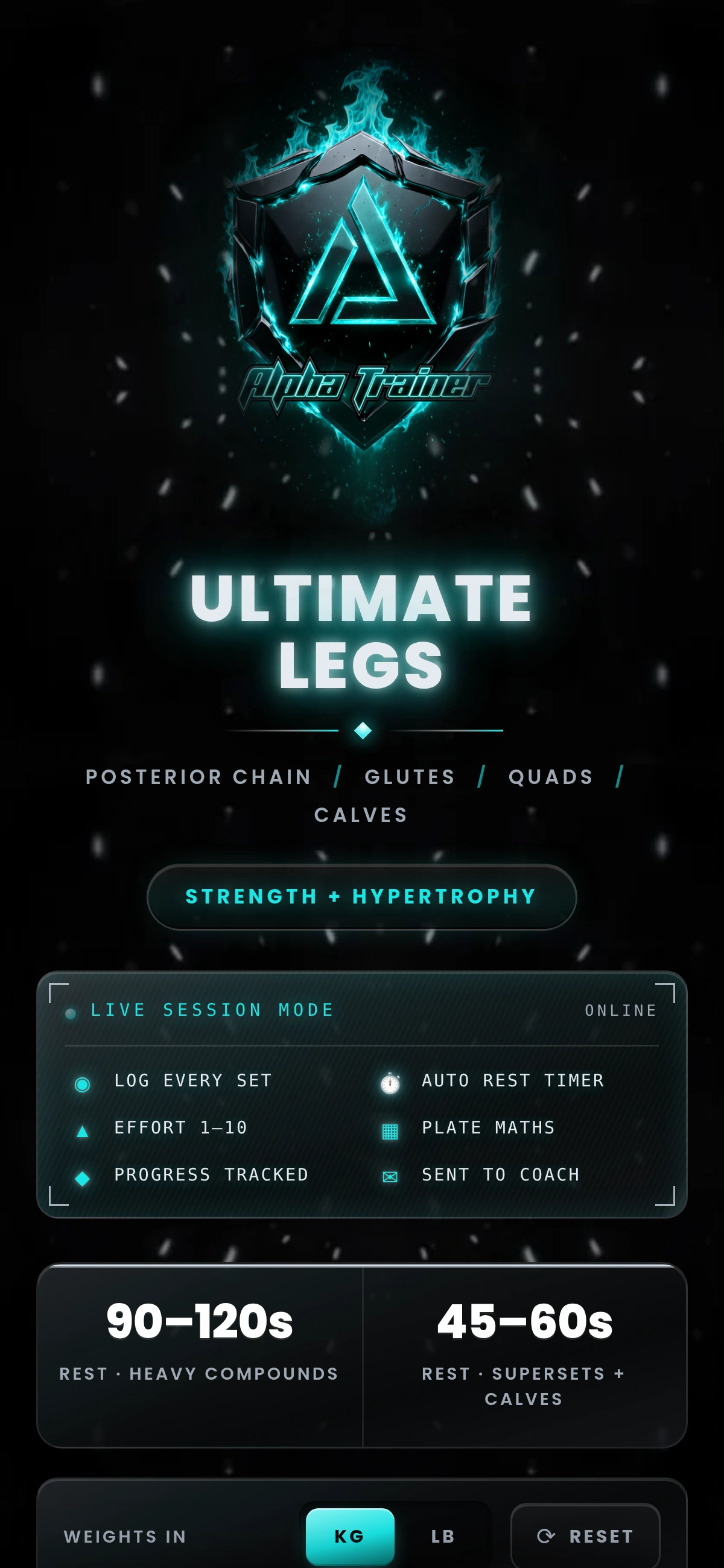 Ultimate Legs interactive workout preview